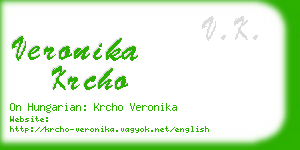 veronika krcho business card